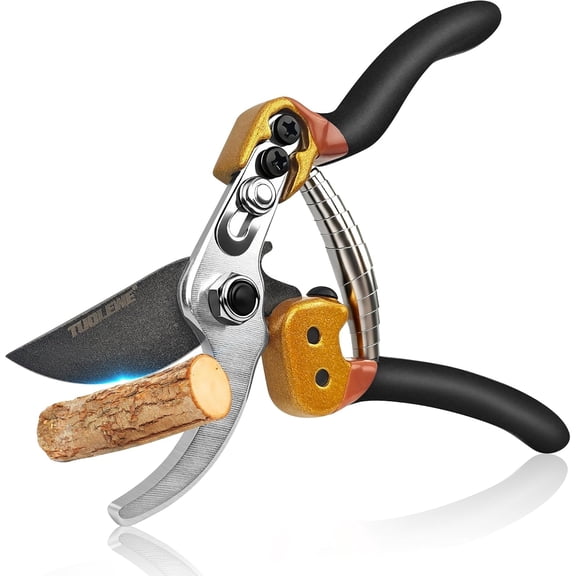 Professional Pruning Shears, Bypass Pruners | Japanese SK5 Steel Blades, Heavy Duty Garden Clippers for Branch Cutting, Bonsai, and Gardening