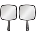 thumbnail image 1 of Professional Quality Hand Mirror – Hand Held Mirror with Handle, Single Sided Vanity Makeup Mirror for Women, Men, Salon, Barber, Shaving, and Travel, Medium In Black, 1 of 5