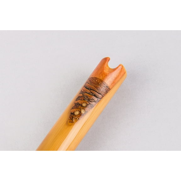 Professional Quena Flute in G. Bamboo, Pine Bud, and Pine Cone.