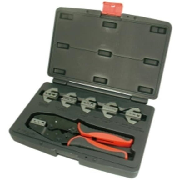 Professional Quick Change Ratcheting Crimping Tool Set - 7 Pieces