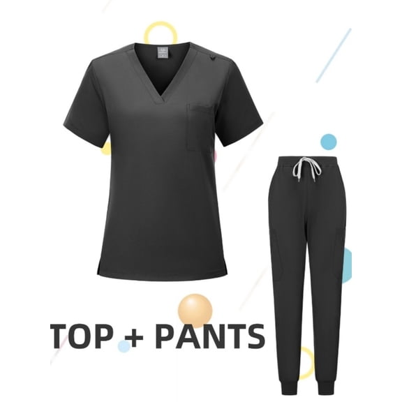 Professional Quick-dry Hospital Nurse Suit V-neck Separable Beauty Salon Workwear Premium Elastic Surgical Uniform for Medical