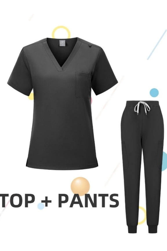 Professional Quick-dry Hospital Nurse Suit V-neck Separable Beauty Salon Workwear Premium Elastic Surgical Uniform for Medical