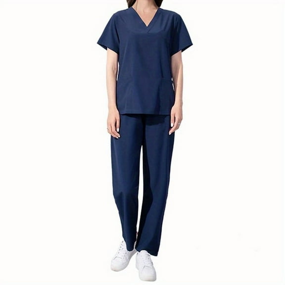 Professional Quick-dry Hospital Nurse Suit V-neck Separable Beauty Salon Workwear Premium Elastic Surgical Uniform for Medical