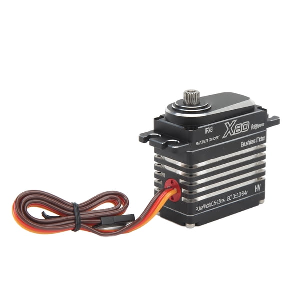 Professional RC Car Servo 80KG High Torsion IPX8 Waterproof Brushless Motor Digital RC Servo Replacement with 25T Metal Arm for 1/8 1/10 RC Car Crawler Boat (1.57 x 0.79 x 1.65 in / 40 x 20 x 42 mm)