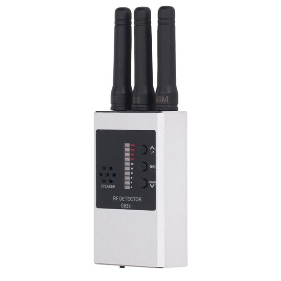 Professional RF Signal Detector & Camera Finder Lens Tracker GPS Magnetic Field Scanner - Silver (5.9 in / 15.0 cm)