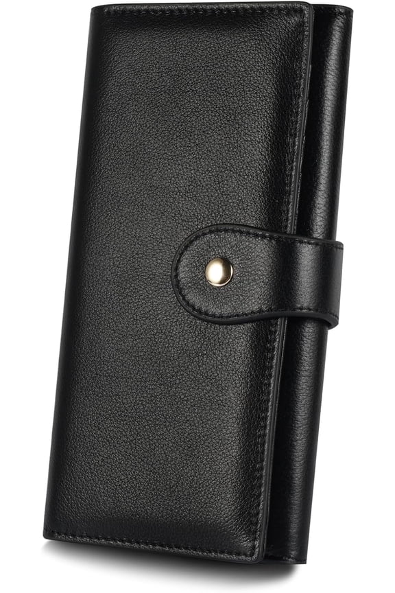 Professional RFID Blocking Wallet for Women - Genuine Leather Work Purse with Phone Pocket, Large Capacity Organizer for Credit Cards, ID, Cash & Office Essentials