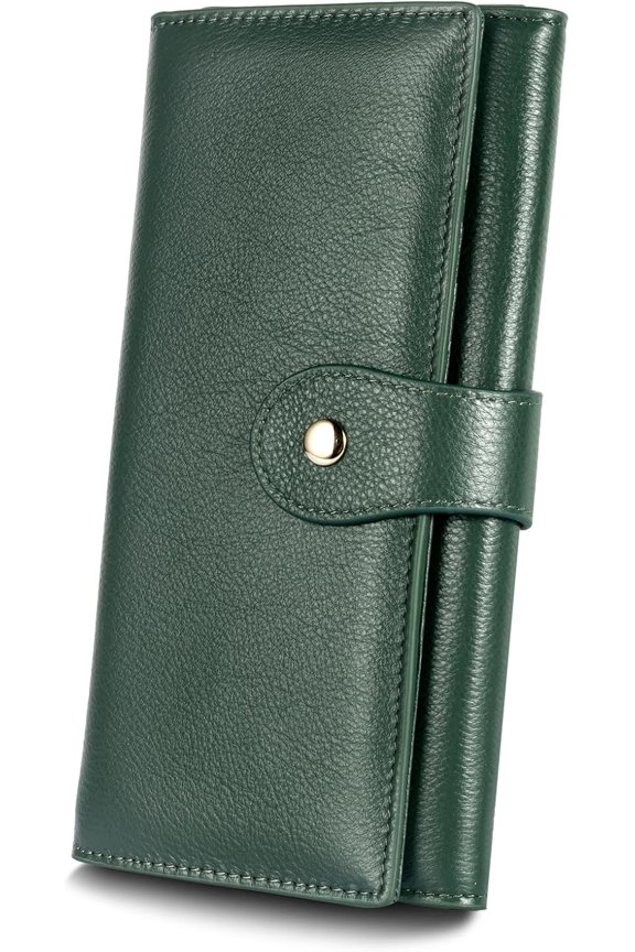 Professional RFID Blocking Wallet for Women - Genuine Leather Work Purse with Phone Pocket, Large Capacity Organizer for Credit Cards, ID, Cash & Office Essentials