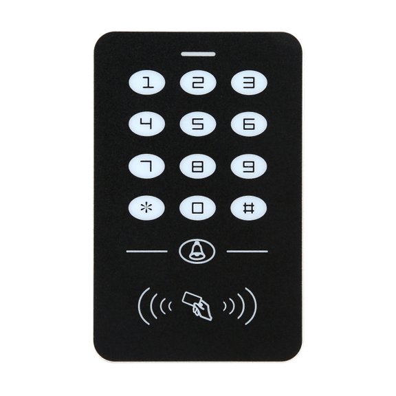 Professional RFID Contactless Keypad Door Access Control System with 5 ID Cards and Password Entry Mode 4.5 x 2.9 x 0.8 inches / 11.5 x 7.3 x 2 cm