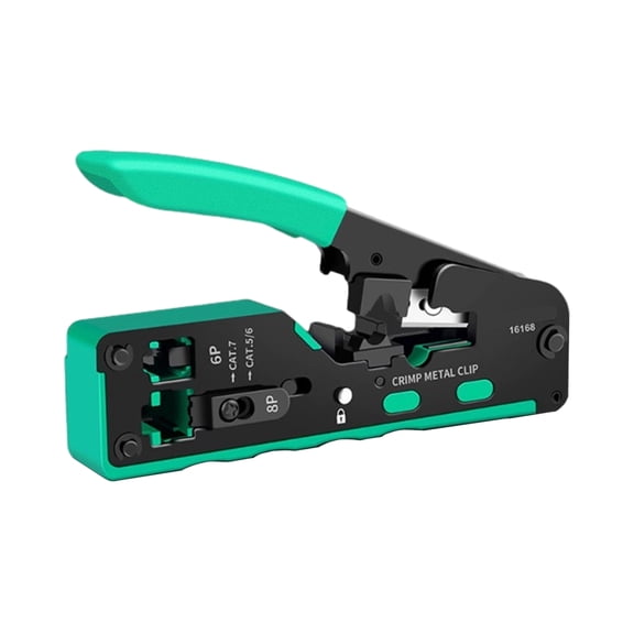 Professional RJ45 Wire Crimping Tool Pass Through Wire Stripper Crimper for Cat5 Cat5e Cat6 High Carbon Steel Pliers