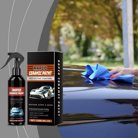 Professional Rapid Ceramic Paint Coating Spray 120ml – High Gloss Hydrophobic Protection, Durable Car Paint Sealant, Easy Application for Vehicle Paint Maintenance