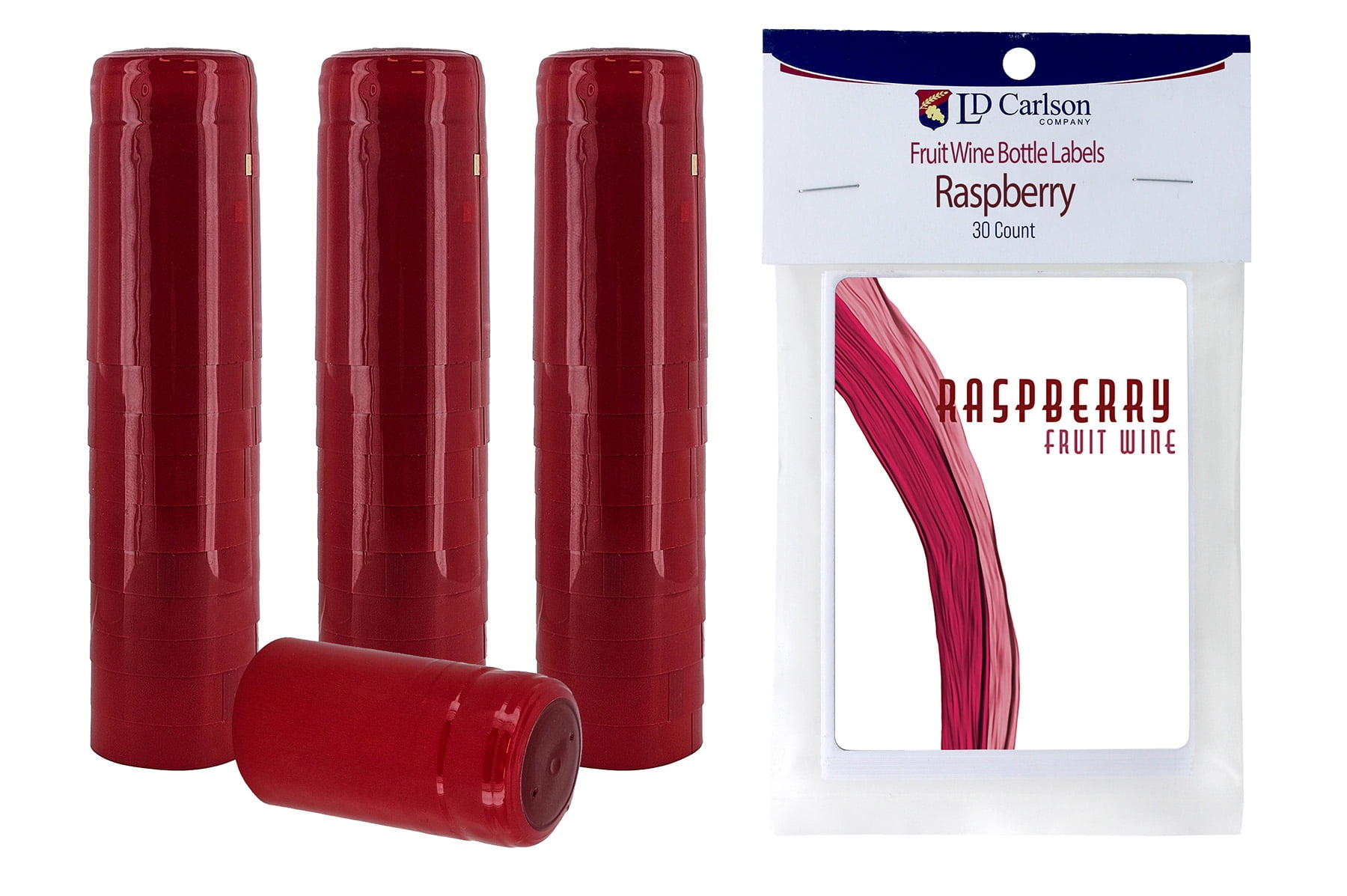 30-Pack Raspberry Fruit Wine Labels - Self-Adhesive, Charming Design For Homemade Wine Bottles