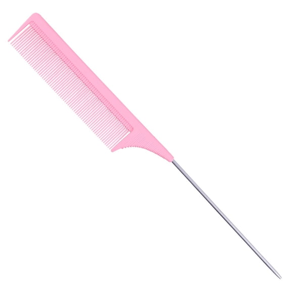 Professional Rat Tail Comb Heat Resistant Teasing Combs with Stainless Steel Pintail for Hair Styling Hairdressing Tool