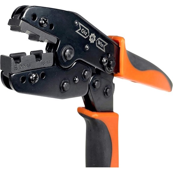 Professional Ratchet Crimp Tool For Non-insulated Flag Terminals AWG 22-18/16-14