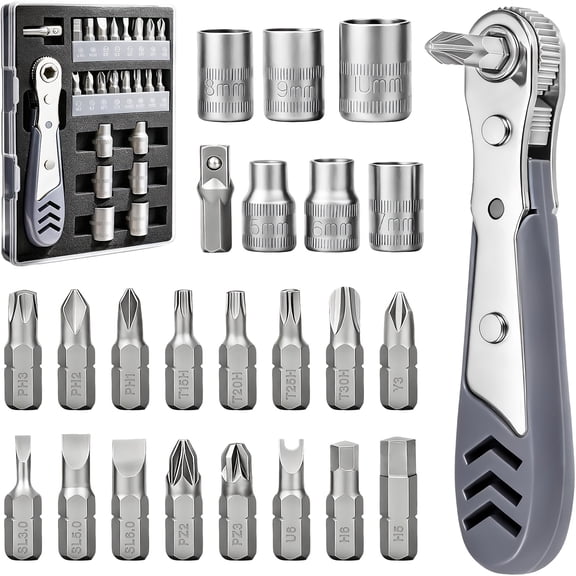 Professional Ratchet Toolset - Multi-functional Car Maintenance Kit with Torque Wrench, Screwdriver And Portable Car And Motorcycle Repair Essentials for DIY Enthusiasts And Mechanics