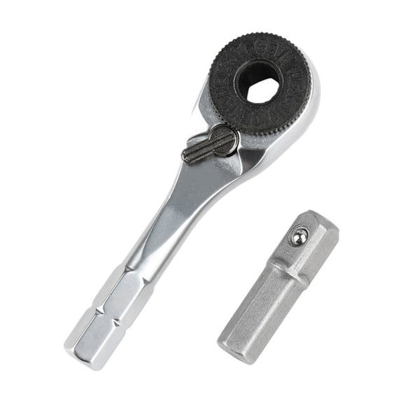 Professional Ratchet Torque Screwdriver 6.35mm Hexagonal Key Stainless Steel Ergonomic Design Fit For Mechanical Repairs