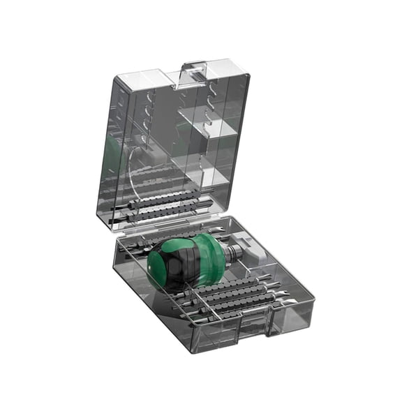 Professional Ratcheting Screwdriver Kit Includes Retractable Handle Magnetic Tip