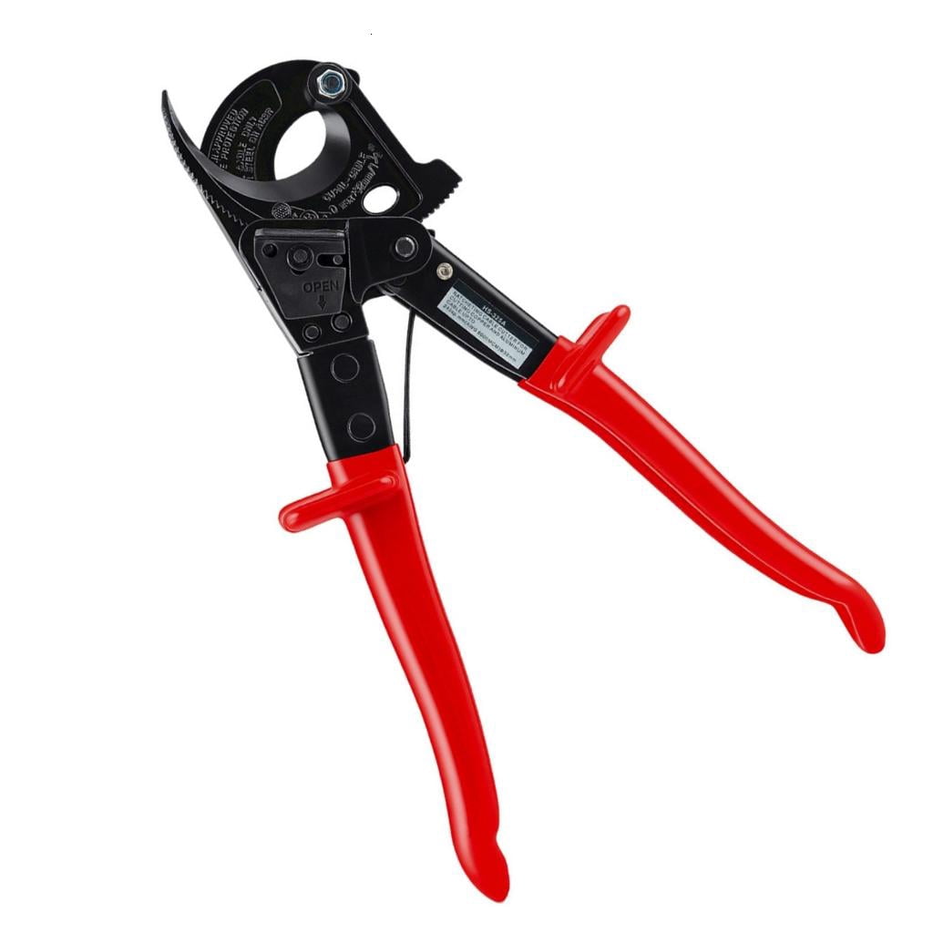Professional Ratcheting Wire Cutter Scissor For Electrical Work With Heat Treated Alloy Steel And Comfortable Grip