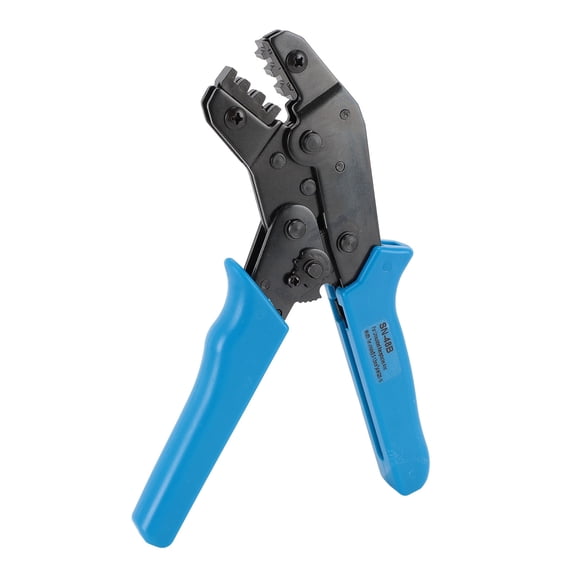 Professional Ratcheting Wire Terminal Crimper Tool for 3.96 4.8 5.08 6.3mm Open Barrel Spade Terminals, 9.84 inches / 25.0 cm