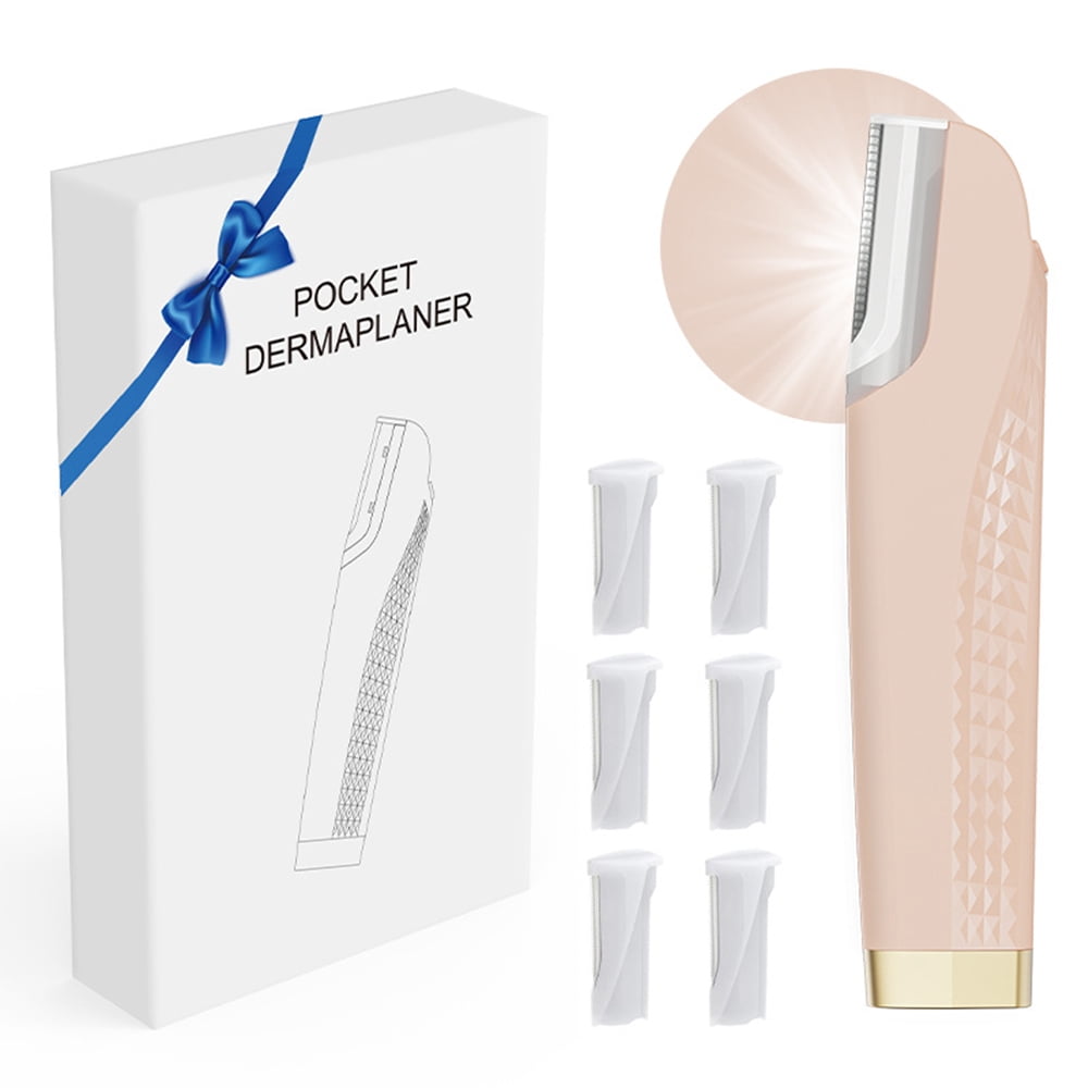 Professional Razor For Women Face 3 Adjustable Dermaplaning Tool Facial Hair Removal Razors with Led Light for Peach Fuzz