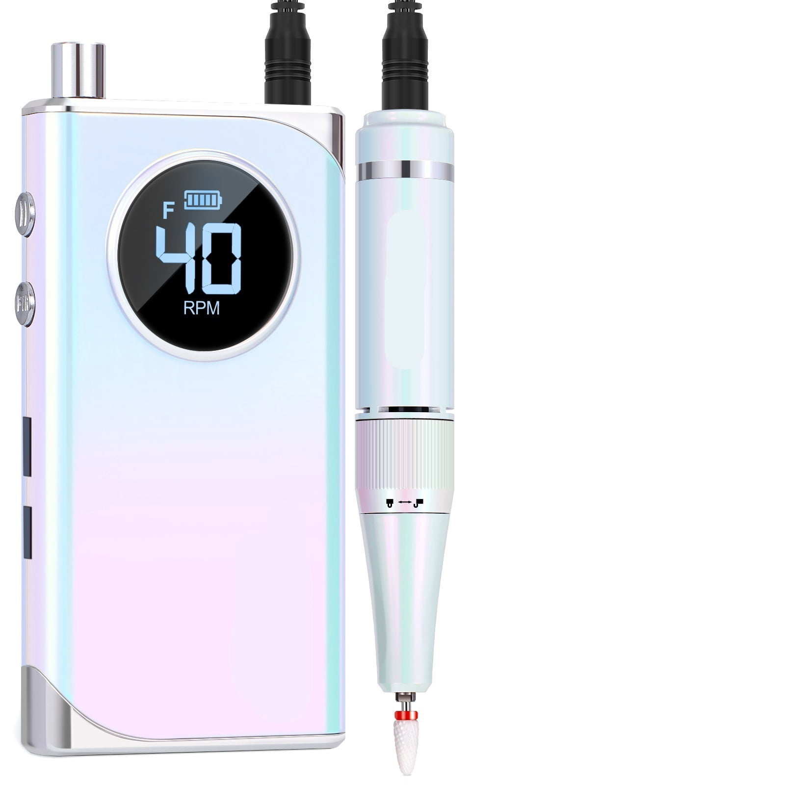 Professional Rechargeable 40000RPM Electric Nail Drill Machine with 12 Drill Bits Nail File for Acrylic Nails Removing