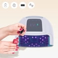 thumbnail image 1 of Professional Rechargeable 96W UV LED Portable Cordless UV Light for Nail Lamp Machine with Removable Stainless Steel Bottom, 4 Timer Setting and Smart Sensor Nail Dryer (Silver), 1 of 9
