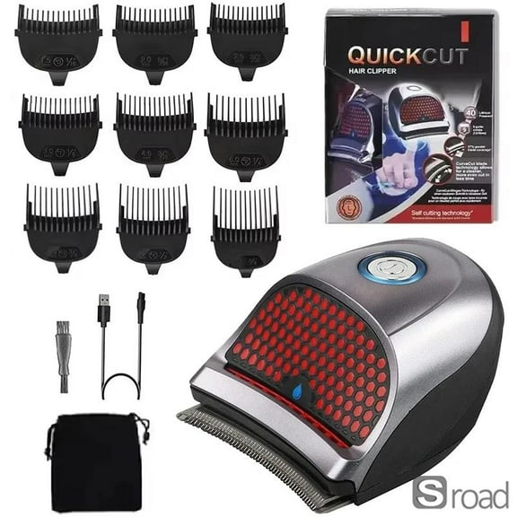 Professional Rechargeable Cordless Hair Clipper Kit For Men, IPX7 Waterproof Wet/Dry Electric Hair Trimmer With 9 Guide Combs For Beard, Head, And Body Grooming,With box,IPX6