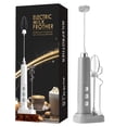 thumbnail image 1 of Professional Rechargeable Electric Hand Mixer Milk Frother with Stainless Steel Whisk for Egg Beating, Cream, Cappuccino, Matcha, and Paint Mixing，Grey, 1 of 6