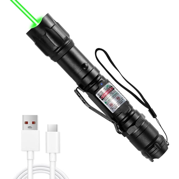 [Professional] Rechargeable Green Laser Pointer High Power Green Beam Light Long Distance Range for TV/LED/LCD Screens Tactical Flashlights Presentation Office/Outdoors/Astronomic/Construction [003]