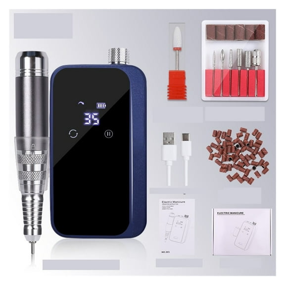 Professional Rechargeable Nail Drill Machine, Cordless 35,000RPM Brushless Nail Drill, Portable Electrical Nail File For Acrylic Nails ,Low Noise