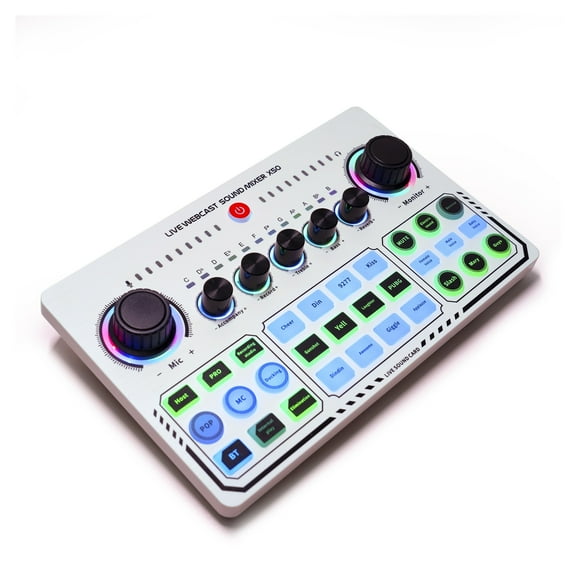 Professional Recording Studio Sound Cards Live Stream USB Sound Card Live Broadcast Audio Mixer Interface For Living Games