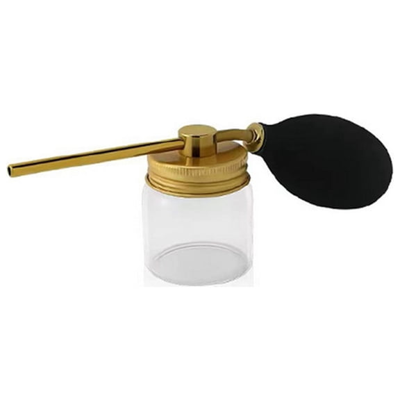 Professional Refillable Hair Building Powder Spray Bottle, Airbag Glass Atomizer for Thinning Hair, Gold