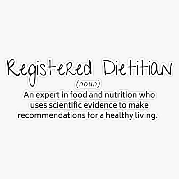 Professional Registered Dietitian RD Medical Nutrition Science Consultant Crest Decal For Journal Sticker