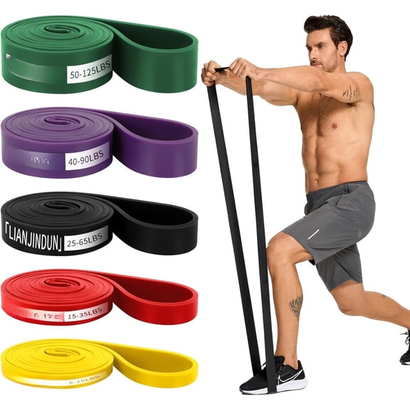 Professional Resistance Bands, Pull Up Assistance Bands Set with Door Anchor, Exercise Workout Bands for Working Out, Stretching, Fitness, Physical , for Men & Women