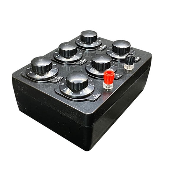 Professional Resistor Box 0--099999.9 Variable Resistor 6 Gear Adjustable Resistance Box Physics Teaching Aid For Lab