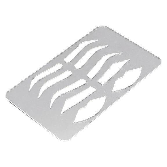 Professional Reusable Eyebrow Lip Stencil Template for Beginners, Dual-Use Microblading Practice Shaper Measuring Ruler Guide Makeup Tools for Men and Women, 7.3 x 4.3 inches / 18.5 x 11.0 cm