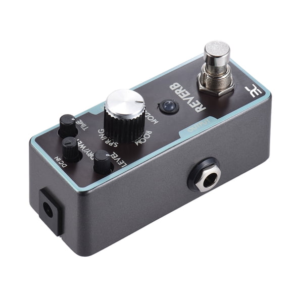 Professional Reverb Guitar Effect Pedal True Bypass with 9V DC Space-Saving Mini Design for Electric Guitars