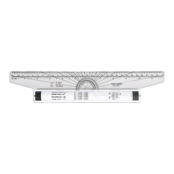 Professional Roller Parallel Ruler Scale Tool Plastic Measuring Ruler for Architectural Drawing Technical Drafting