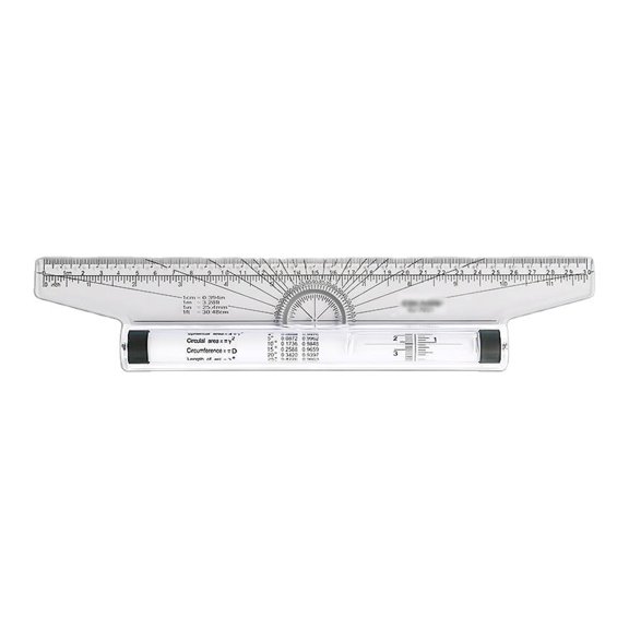 Professional Roller Parallel Ruler Scale Tool Plastic Measuring Ruler for Architectural Drawing Technical Drafting