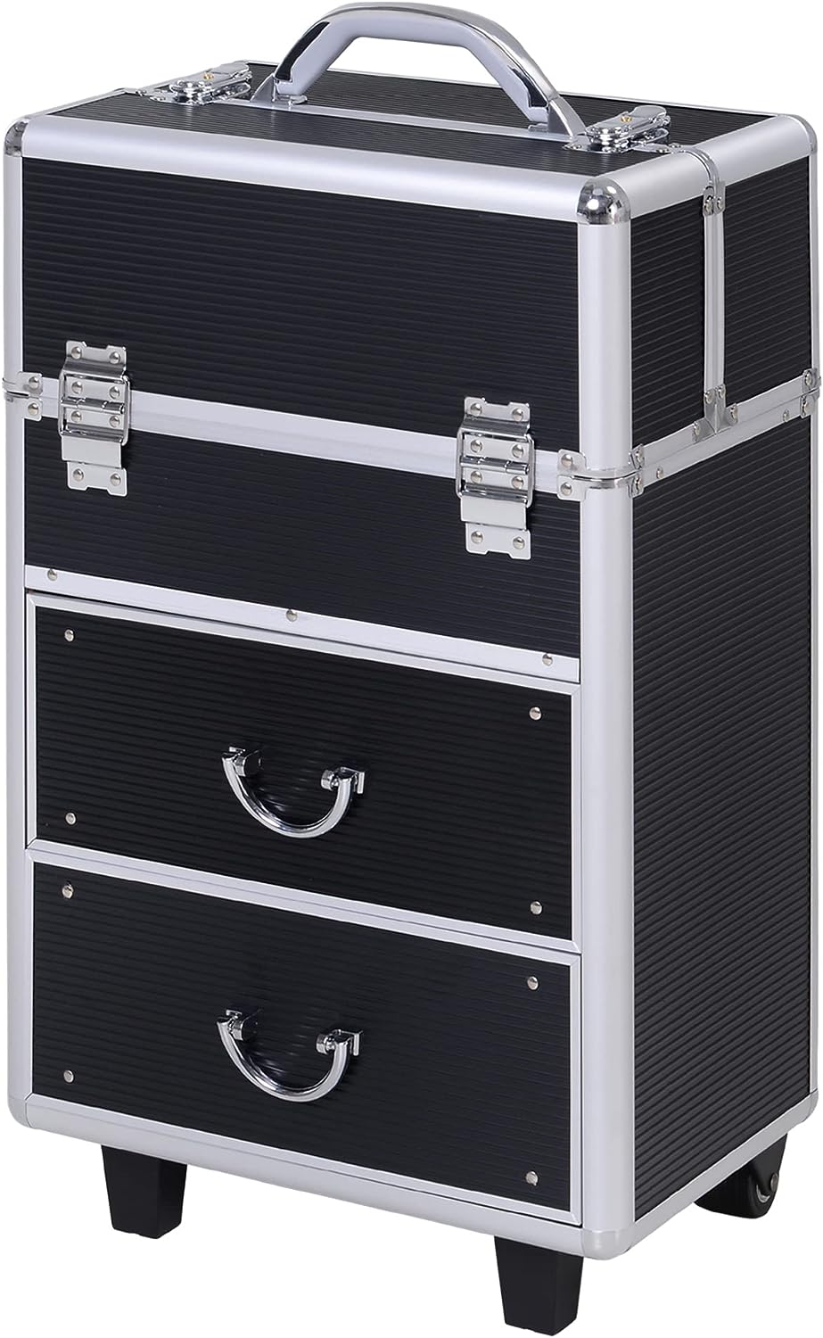 Professional Rolling Full Makeup Travel Train Case, Large Storage