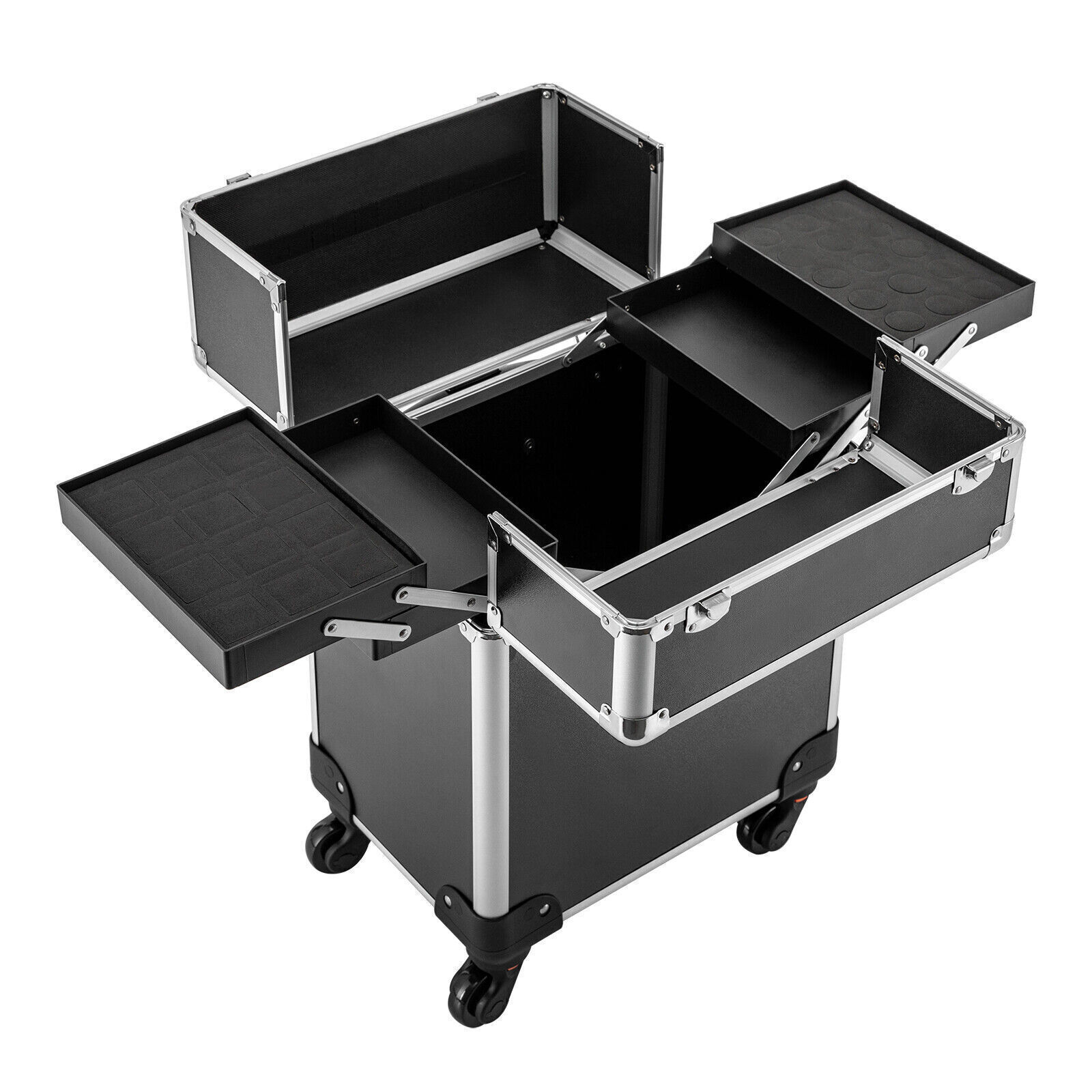 Professional Rolling Makeup Train Case Cosmetic Trolley Organizer Case