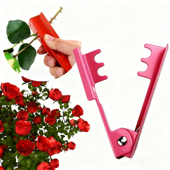 Professional Rose Thorn Remover Tool for Florists and Gardeners - Durable and Iron Construction for Pain-Free Stem Cleaning and Effortless Flower Arranging(Pink),Ccwuwei