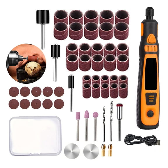 Professional Rotary Engraving Tool 54 Accessories Included Rechargeable Design Adjustable Speed For Metalworking