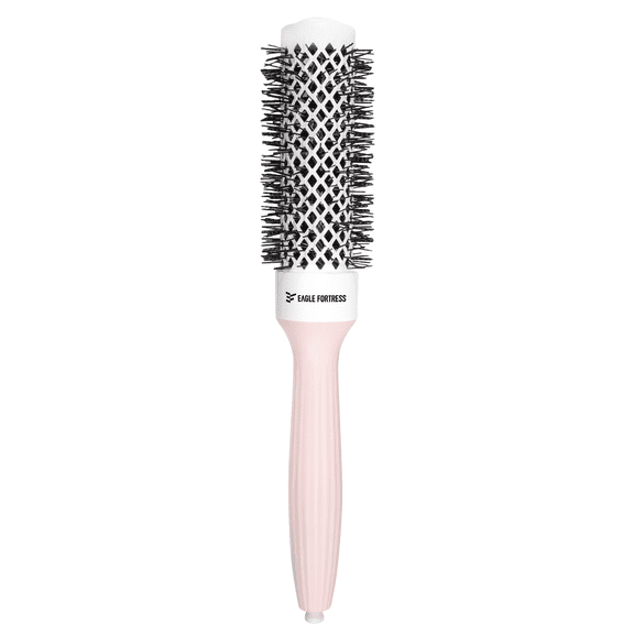 Eagle Fortress Ceramic Ionic Round Brush-Professional Styling Brush for Smooth -Anti-Frizz & Fast Drying-Pink
