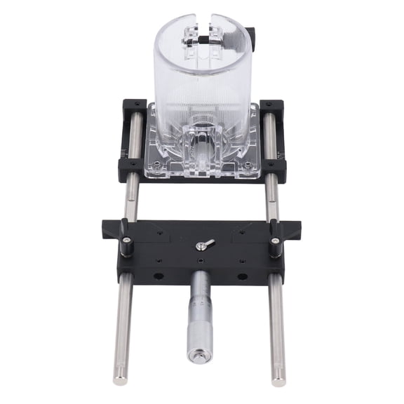 Professional Router Fluting Jig Aluminum Alloy Base High Precision 0.01mm Accuracy 0 to 18mm Adjustable Range Router Jig for Woodworking Flutes Grooves 65mm Trimming Machine