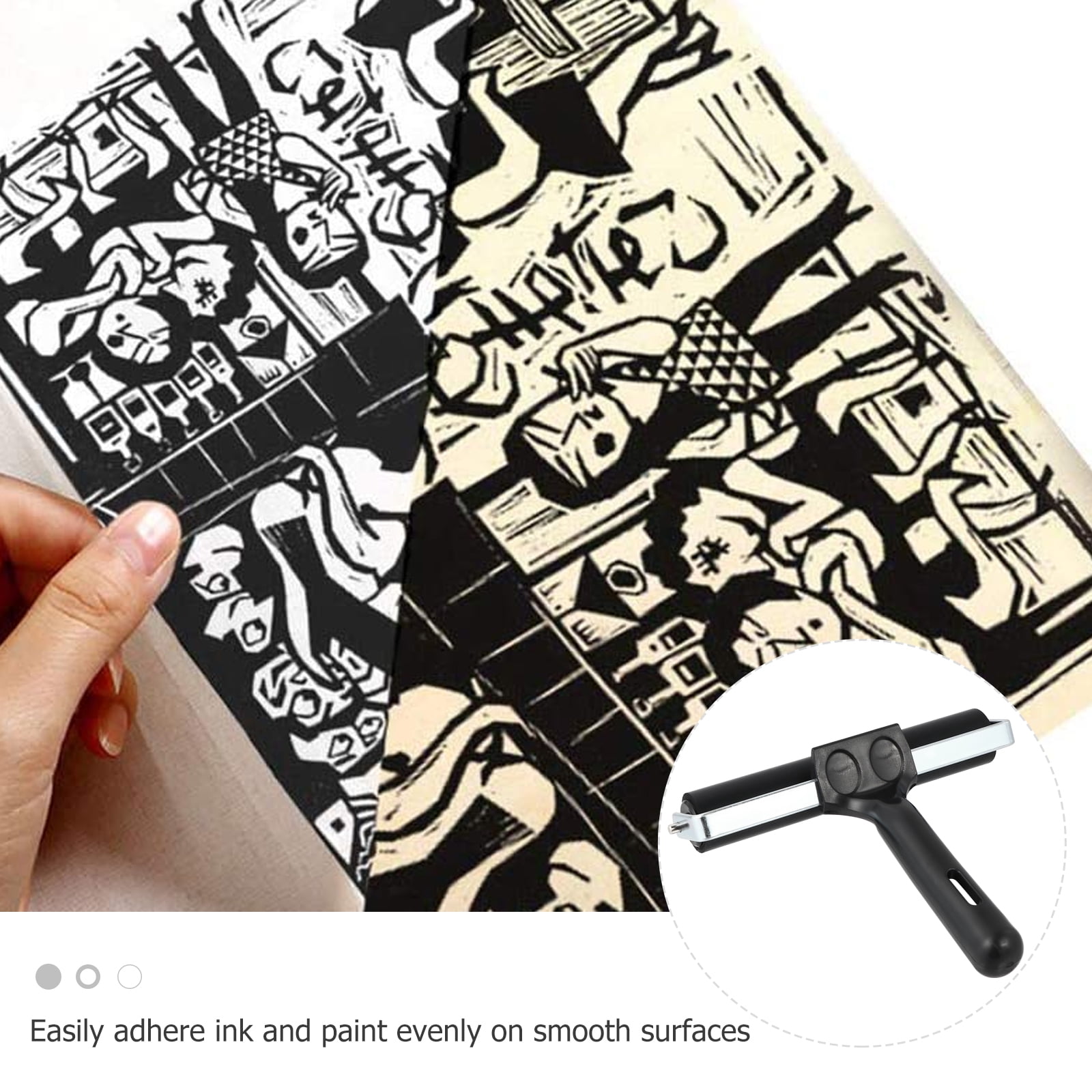 Professional Rubber Roller Printmaking Brayer Craft Stamping Painting Tool