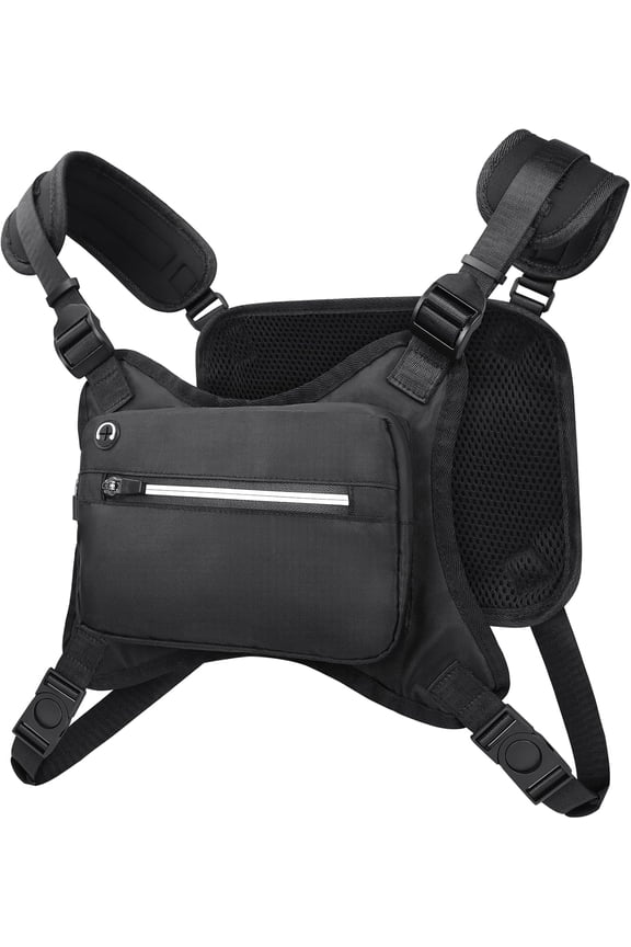 Professional Running Chest Bag with Built-In Phone Holder & Extra Storage, Water Resistant Running Vest Bag for Men and Women, Fashion Chest Bag for Outdoor Sports Running Hiking Cycling