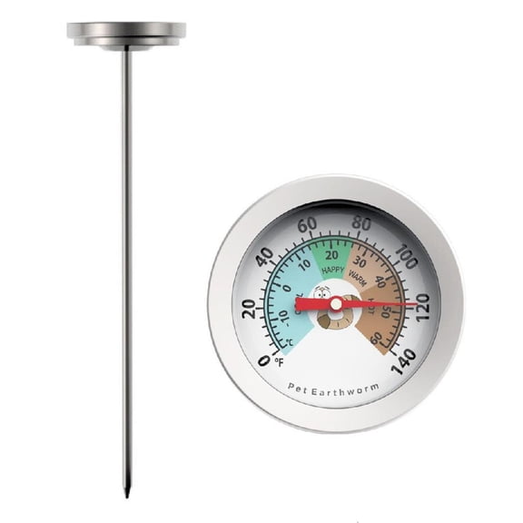 Professional Rustproof 200mm Garden Agriculture Compost Thermometers With Stainless Steel Probe For Accurate Readings