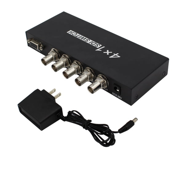 Professional SDI Video Switcher, 4-Channel Input, Single Output, Wide Voltage