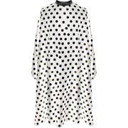 Professional Salon Cape - Polyester Hair Cutting Cape, 54"x62", Black and White Dots