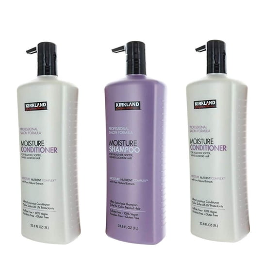Professional Salon Formula Moisture 1 Shampoo & 2 Conditioner Set (33.8 Oz Each)